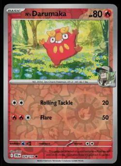 N's Darumaka 026/159 Common Journey Together Pokemon Reverse Holo Near Mint - Image 1