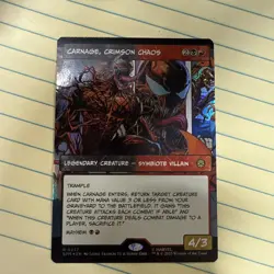 x1 Carnage, Crimson Chaos - Foil - Borderless R MTG Marvel's Spider-Man M/NM, En - Image 1