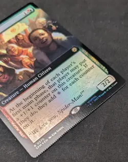 Cheering Crowd (Extended Art) FOIL - MTG Magic the Gathering Spiderman - Crimped - Image 3
