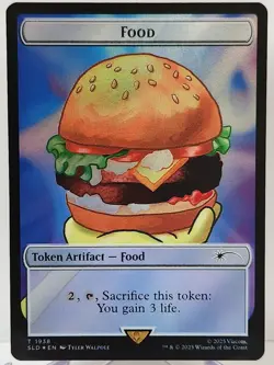 *FOIL* Secret Lair: SpongeBob Food Token 1938 Internet Sensation MTG Magic - Image 1