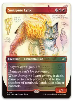 Sunspine Lynx (Borderless) #292 (Foil) (NM) Bloomburrow BLB Magic MTG - Image 1