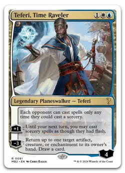 Teferi, Time Raveler (White Border) #91 (NM) Mystery Booster 2 MB2 Magic MTG - Image 1
