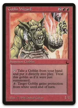 Goblin Wizard (LP) The Dark DRK Magic MTG - Image 1