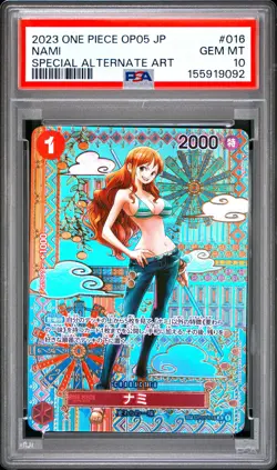 2023 ONE PIECE JAPANESE OP05-AWAKENING OF THE NEW ERA #016 NAMI PSA 10 - Image 1