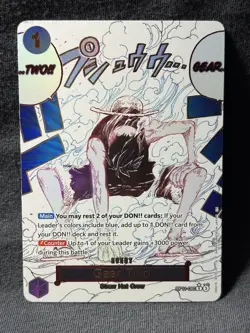 One Piece Gear Two OP11-080 Alt Art R Foil -A Fist of Divine Speed ENGLISH-read - Image 1