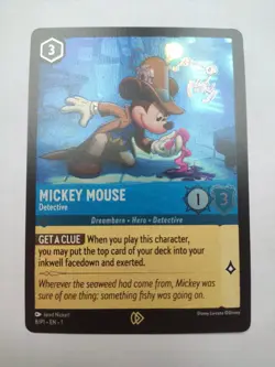 Disney Lorcana Karte Mickey Mouse - Detective 8/P1 Promo Foil Englisch - Image 1