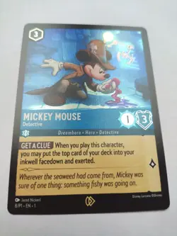 Disney Lorcana Karte Mickey Mouse - Detective 8/P1 Promo Foil Englisch - Image 2