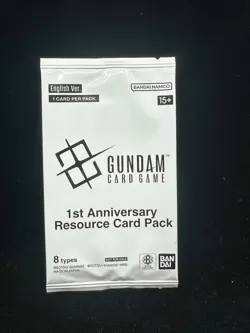 GUNDAM CARD GAME 1ST ANNIVERSARY RESOURCE CARD PACK NEW SEALED GCG BANDAI NAMCO - Image 1