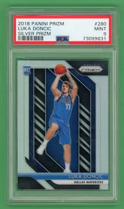 Luka Doncic 2018-19 Panini Prizm Silver Prizm Rookie Card #280 PSA 9 - Image 1