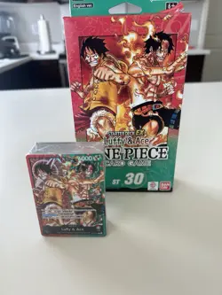Bandai ONE PIECE Card Game Starter Deck EX ST-30 Luffy & Ace English DECK ONLY - Image 1