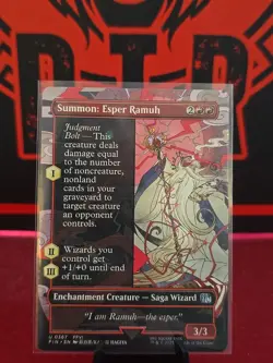 x1 Summon: Esper Ramuh FIN Final Fantasy MTG 367 Full Art Borderless Uncommon - Image 1