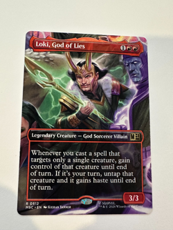 MTG Marvel Super Heroes Loki, God of Lies Borderless Regular NM - Image 1