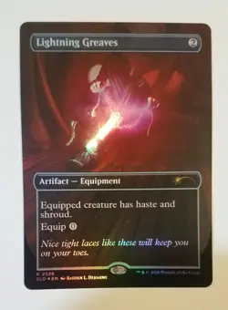 FOIL Lightning Greaves Borderless MTG SLD 2526 Rare NM Secret Lair Magicfest - Image 1
