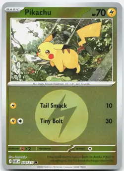 Pikachu (Energy Symbol Pattern) 055/217 Ascended Heroes Pokemon Reverse Holo NM - Image 1