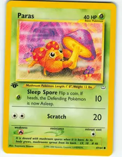 Paras - 1st Edition - 47/64 Neo Revelation - Pokemon TCG - 2001 - Image 1