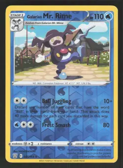 Pokemon TCG Battle Styles Reverse Holo Galarian Mr. Rime #035/163 - Image 1