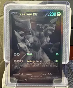 Zekrom ex 172/086 SV Black Bolt Black White Rare Pokemon Card NM - Image 1