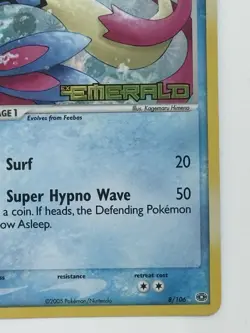 Pokemon TCG Milotic 8/106 Emerald Reverse Holo Stamp Milotic Dragon Frontiers - Image 4