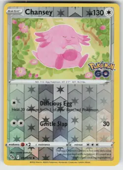 Chansey Reverse Holo Uncommon Pokemon GO 051/078 LP-NM - Image 1