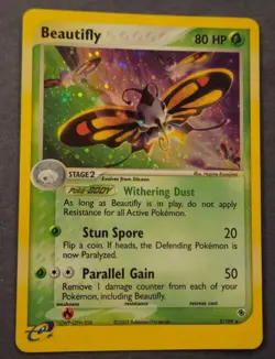 Pokemon Beautifly, EX Ruby & Sapphire Holo Rare, 2/109 - Image 1