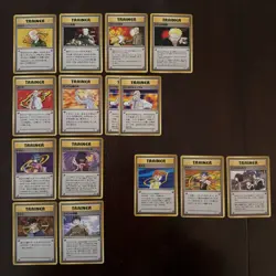 Gym Leader Lot of 15 Japanese Vintage Pokemon Trainer Cards Blaine Sabrina Brock - Image 1