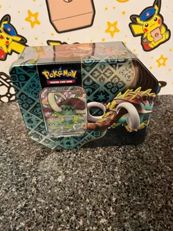 Pokemon TCG - Paldean Fates Great Tusk ex tin - Sealed - Image 1