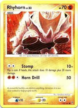 Rhyhorn 122/147 Common Supreme Victors Pokemon Near Mint - Image 1