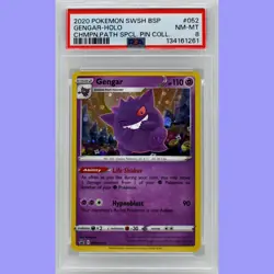 Pokemon Gengar Holo #052 Champion's Path Special Pin Coll PSA 8 NM/Mint - Image 1