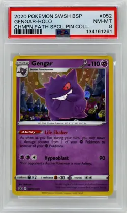 Pokemon Gengar Holo #052 Champion's Path Special Pin Coll PSA 8 NM/Mint - Image 3