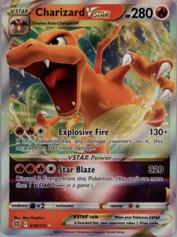 Charizard VSTAR 018/172 Holo - Pokemon SWSH09: Brilliant Stars - Image 1