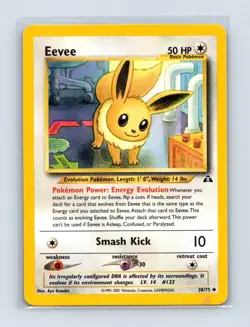 Eevee 38/75 Uncommon Neo Discovery Pokemon Unlimited Lightly Played - Image 1