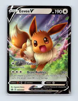Eevee V SWSH065 Holo Promo Sword & Shield Promo Pokemon Holo Lightly Played - Image 1