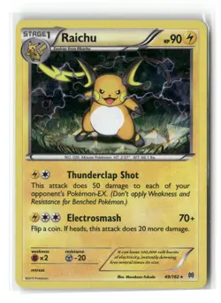 Raichu (XY BREAKthrough) (Cracked Ice Holo) Deck Exclusives 49/162 Pokemon MP - Image 1