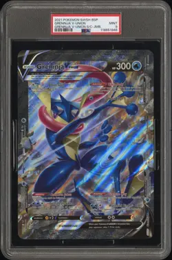 2021 POKEMON SWSH BLACK STAR PROMO GRENINJA V-UNION PSA 9 - Image 1