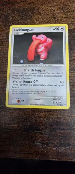 Lickitung 80/127 Common Platinum Pokemon Lightly Played - Image 1