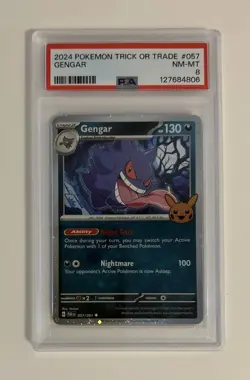 2024 Pokemon Trick or Trade #057 - Gengar - PSA 8! - Image 3