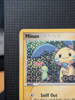 MINUN REVERSE HOLO STAMP 41/107 EX DEOXYS POKEMON ENGLISH NM - Image 2