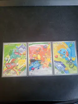 Pokemon First Partner Illustration collection Series 1 Kanto Gen 1 Starters Set - Image 1