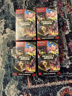 Lot of (4) Pokemon TCG Mega Evolution Perfect Order Booster Bundles SEALED - Image 1