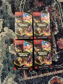 Lot of (4) Pokemon TCG Mega Evolution Perfect Order Booster Bundles SEALED - Image 2