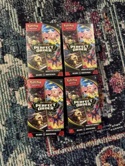Lot of (4) Pokemon TCG Mega Evolution Perfect Order Booster Bundles SEALED - Image 3