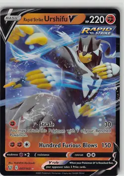 Rapid Strike Urshifu V 087/163 Holo V Rare Battle Styles Pokemon Near Mint - Image 1