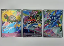 Pokemon TCG First Partner Illustration Rares Rowlet Litten Popplio 043 044 045 - Image 1