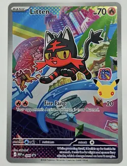 Pokemon TCG First Partner Illustration Rares Rowlet Litten Popplio 043 044 045 - Image 3