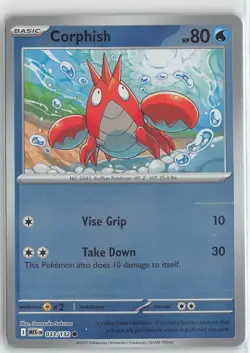 Pokemon TCG Mega Evolutions Base Set Reverse Foil Common #33 Corphish - Image 1