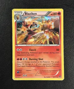 Pokemon TCG Blaziken 14/111 XY Furious Fists Rare English 2014 - HP - Image 1