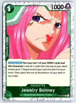 Jewelry Bonney (Pirate Foil) ST02-007 One Piece Premium Booster Vol. 2 NM - Image 1