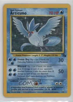 Articuno Holo Pokemon Fossil #2 1999 - Image 1