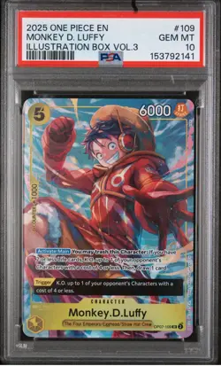 2025 ONE PIECE ENGLISH OP07-109 MONKEY D. LUFFY ILLUSTRATION BOX VOL.3 Free Ship - Image 1