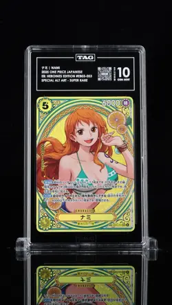Bandai One Piece Nami EB03-053 Japanese TAG 10 Alt Art Foil Super Rare - Image 1